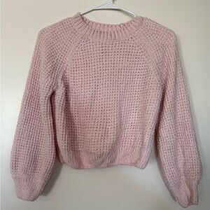 Altar'd State Soft Pink Crew Neck Sweater